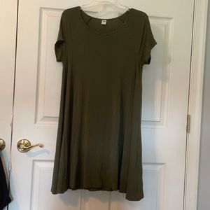 old navy green tshirt dress